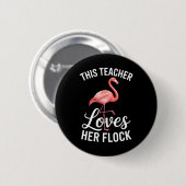Flamingo Lehrer Cl Button (Vorne & Hinten)