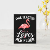Flamingo Lehrer Cl Karte (Gelbe Blume)