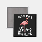 Flamingo-Lehrer Cl Magnet (Vorderseite/Rückseite)