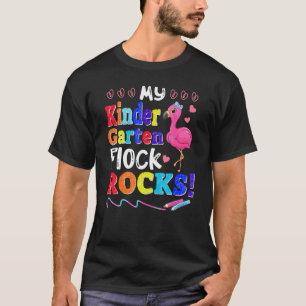 Flamingo-Lehrer Zurück zur Schule Mein Kindergarte T-Shirt
