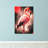 Flamingo-Leinwand-Kunst Leinwanddruck (Insitu (Holzboden))
