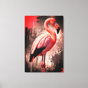Flamingo-Leinwand-Kunst Leinwanddruck