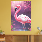 Flamingo Leinwanddruck (Insitu (Wohnzimmer))