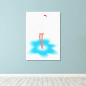 Flamingo Leinwanddruck (Insitu (Holzboden))