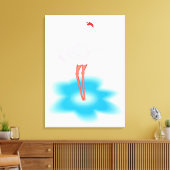 Flamingo Leinwanddruck (Insitu (Wohnzimmer))