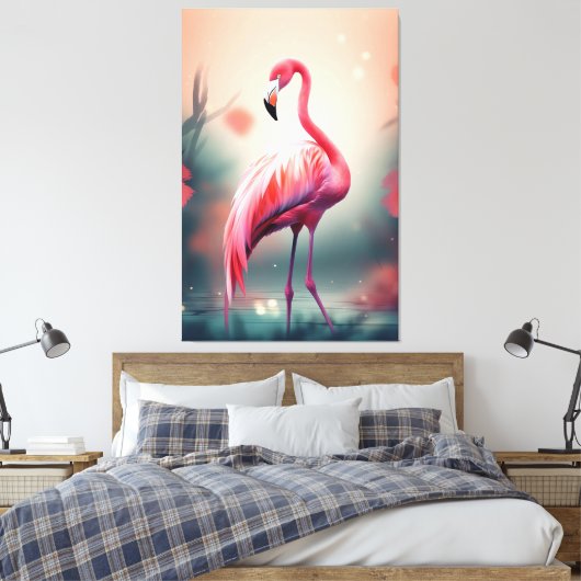 Flamingo Leinwanddruck (Insitu (Schlafzimmer))