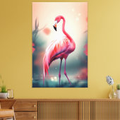 Flamingo Leinwanddruck (Insitu (Wohnzimmer))