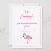 Flamingo Let's Flamingle Bachelorette Tour Einladung (Vorderseite)