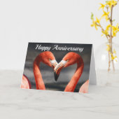 Flamingo Liebe Blank Anniversary Note Gruß Karte (Gelbe Blume)