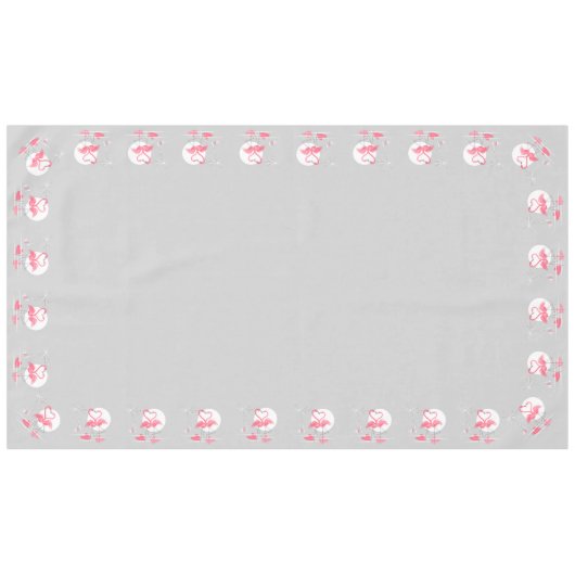 Flamingo Liebe Border tablecloth 60x104 Tischdecke (Vorderseite (Horizontal))