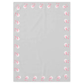 Flamingo Liebe Border tablecloth 60x84 Tischdecke (Vorderseite)