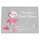 Flamingo Liebe Brautparty Geschenktasche groß Große Geschenktüte (Vorderseite)