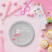 Flamingo Liebe Brautparty Papier Teller (Party)