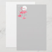 Flamingo-Liebe Briefpapier (Vorne/Hinten)