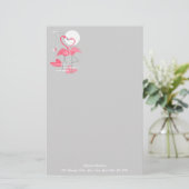 Flamingo-Liebe Briefpapier (Stehend Vorderseite)