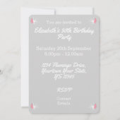 Flamingo Liebe Einladung vertikal (Rückseite)