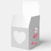 Flamingo Liebe favore Box Herz Geschenkschachtel (Geöffnet)