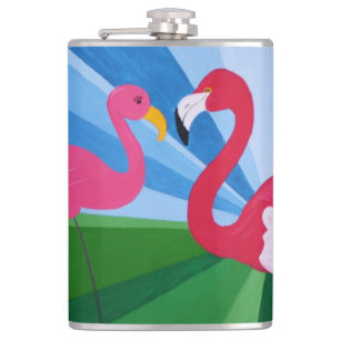 Flamingo-Liebe Flachmann
