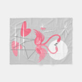 Flamingo Liebe Fleece Decke (Vorderseite (Horizontal))