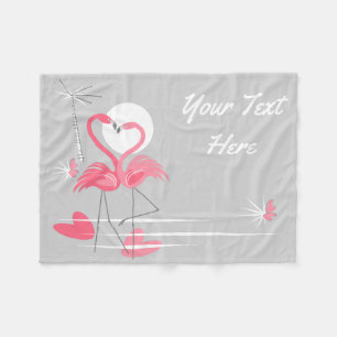 Flamingo Liebe Fleece Seite Text kleine horizontal