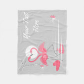 Flamingo Liebe Fleece Seite Text kleine horizontal (Vorderseite)