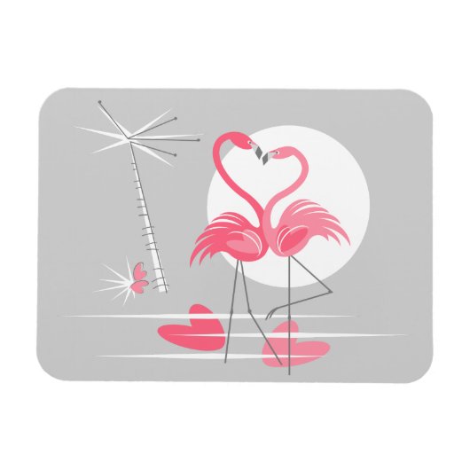 Flamingo Liebe flexible Magnetlandschaft Magnet (Horizontal)