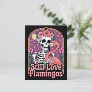 Flamingo Liebe Forever LGBTQ Halloween Postkarte