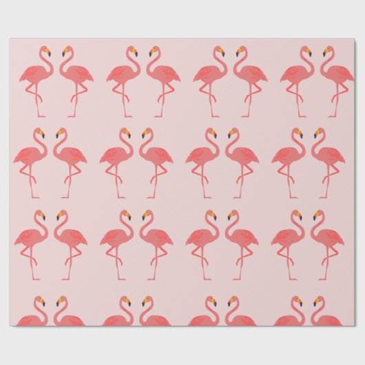 Flamingo-Liebe Geschenkpapier (Flach)