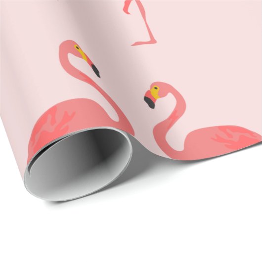 Flamingo-Liebe Geschenkpapier (Rolleneckpunkt)