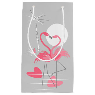 Flamingo Liebe Geschenktasche klein Kleine Geschenktüte