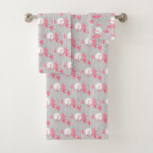 Flamingo Liebe gezogenes Handtuch Set (Insitu)