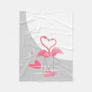 Flamingo Liebe Große Mond Fleece kleine Decke