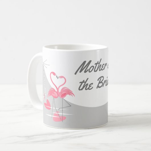 Flamingo Liebe Große Mondmutter der Bride-Tasse Kaffeetasse (Vorderseite Links)