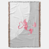 Flamingo Liebe Große Mondwerfer Decke (Vorderseite Vertikal)
