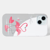 Flamingo Liebe Große Moon iPhone Gehäuse vertikal Case-Mate iPhone Hülle (Rückseite (Horizontal))