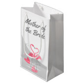 Flamingo Liebe Grosser Mond Mutter der Bride klein Kleine Geschenktüte (Vorderseite Schrägansicht)