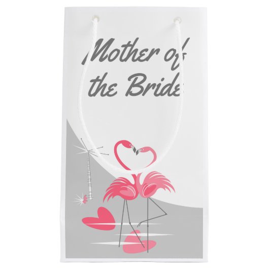 Flamingo Liebe Grosser Mond Mutter der Bride klein Kleine Geschenktüte (Vorderseite)