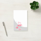 Flamingo Liebe Grosser Mond Post-it notiert vertik Klebezettel (Büro)