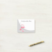 Flamingo Liebe Grosser Mond Text Post-it-Notizen Post-it Klebezettel (Auf Schreibtisch)