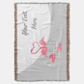 Flamingo Liebe Grosser Mondtext werfen Decke (Vorderseite Vertikal)