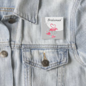 Flamingo Liebe Grosser Moon Bridesmaid-Button Quad Button (Beispiel)