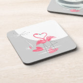 Flamingo Liebe Grosser Moon Untersetzer Corback (Linke Seite)