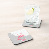 Flamingo Liebe Grosser Moon Untersetzer Corback (Rechte Seite)