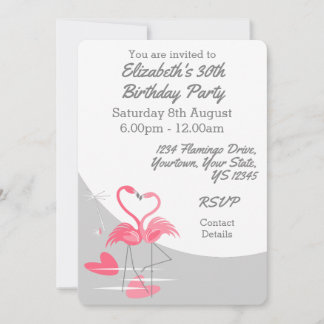 Flamingo Liebe Grosser Moon Vordergrundtext vertik Einladung