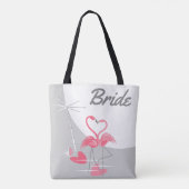 Flamingo Liebe Grosses Mondbride Tosack Tasche (Rückseite)