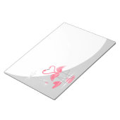Flamingo Liebe Grosses Moon Notizblock horizontal (angewinkelt)
