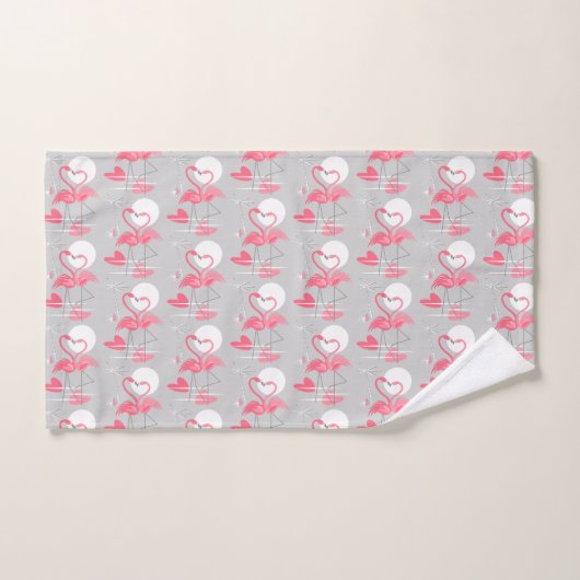 Flamingo Liebe Handtuch gekocht (Handtuch)