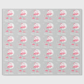 Flamingo Liebe Happy Birthday Packpapier (Flach)