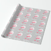 Flamingo Liebe Happy Birthday Packpapier (Ungerollt)