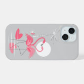 Flamingo Liebe iPhone Gehäuse 15 Hülle (Rückseite (Horizontal))